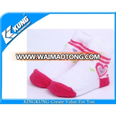 2014 Pink Socks Cute Socks with heart shape pattern